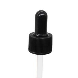 18mm Black Bulb Glass Dropper for Essential Oil Bottle