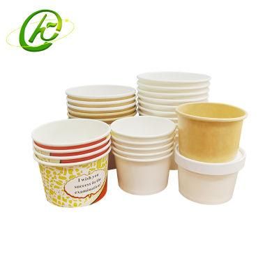 Eco-Friendly Biodegradable PLA Kraft Paper Food Container / Paper Ice Cream Cup