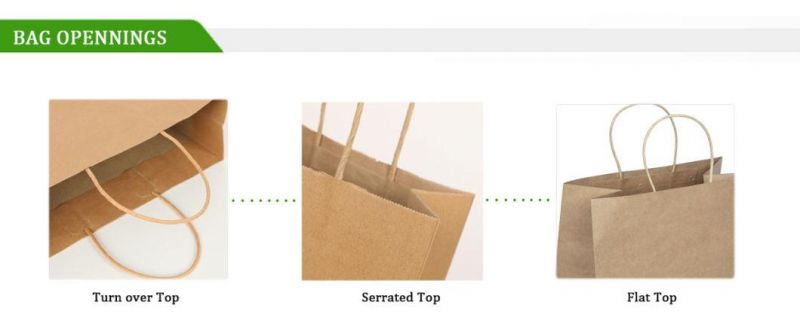 Custom Recycled Brown Shopping Bag Plain Kraft Paper Bag Takeaway Bag with Twisted Handle