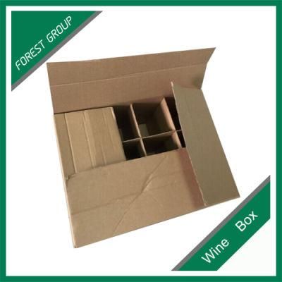 12 Bottles Corrugated Strong Material Beer Paper Box with Dividers to Protect