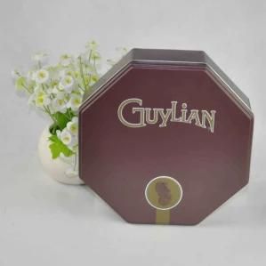 Octagon Tin Cookies Box with Competitive Price