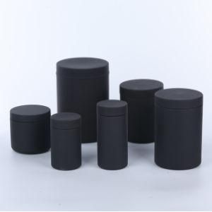 20oz/250ml Professional Cylindrical Soft Black Plastic Bottles for Dietary Supplement