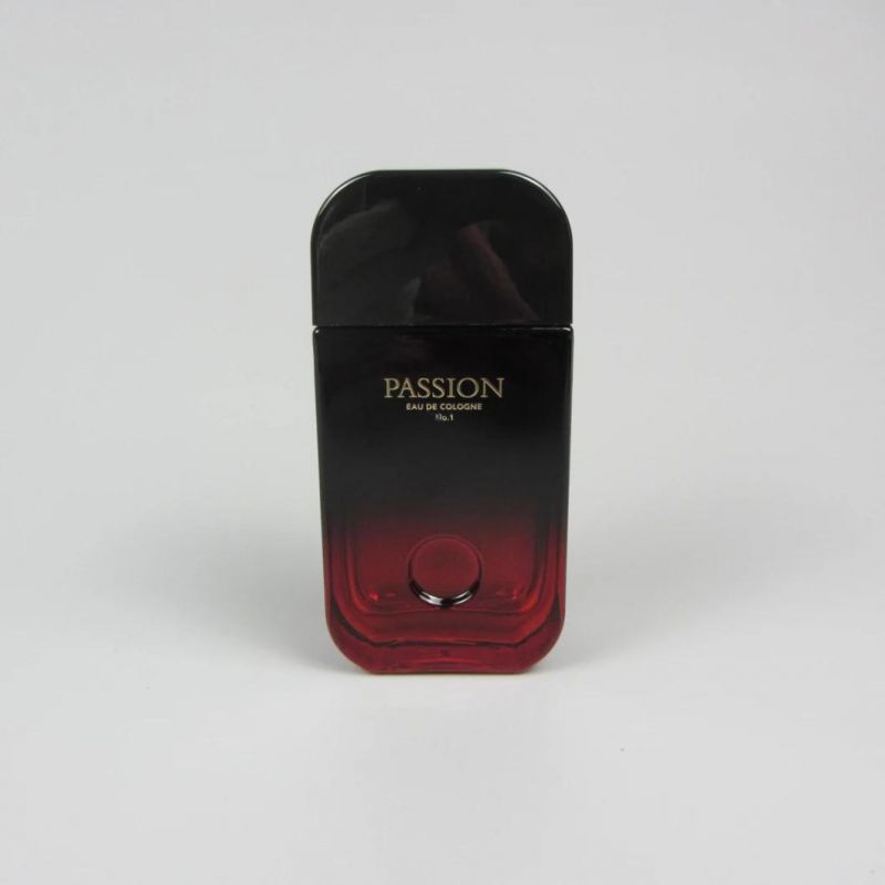 Luxury Square 100ml Transparent Spray Black Glass Perfume Bottle