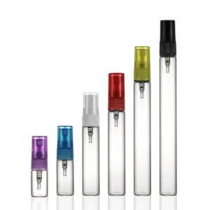 2021 Mini Pocket Bottles Spray 1ml 2ml 3ml 5ml 8ml Screw Type Clear Caps 10ml Glass Vial