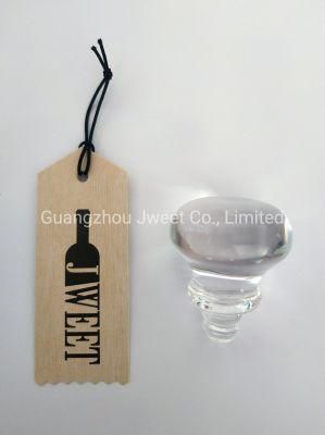 Clear Round Glass Stopper Spirits Bottle Stopper