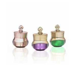 Crown Shape Acrylic Jar Pink Gold Green Blue Purple 5g Acrylic Cosmetic Eye Cream Jar