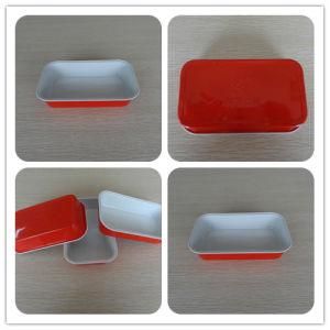 Red Lacquered Non Wrinkle Airline Aluminum Foil Container