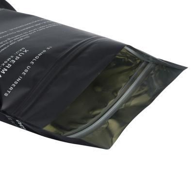Custom Matte Black Stand up Aluminum Foil Zipper Zip Lock Pouch Package Bags for Doypack Mylar