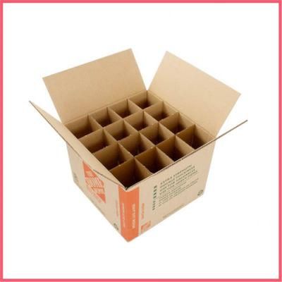Manufacturer Custom Logo Printed Corrugated Paper Wine Rum Vodka Glass Bottles or Jars Packaging Carton Box with Dividers or Inserts