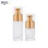 15ml 25ml Luxury Glass Lotion Bottles Round Refillable Makeup Cosmetic Packaging Bottle