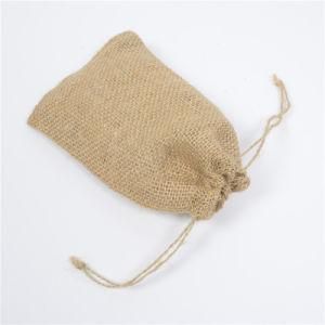 Wholesale Promotional Cheap Small Jute Drawstring Packaging Bags