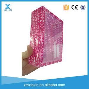 Offset Printing Red Color Printing Attractive Plastic Clear Folding Gift Box