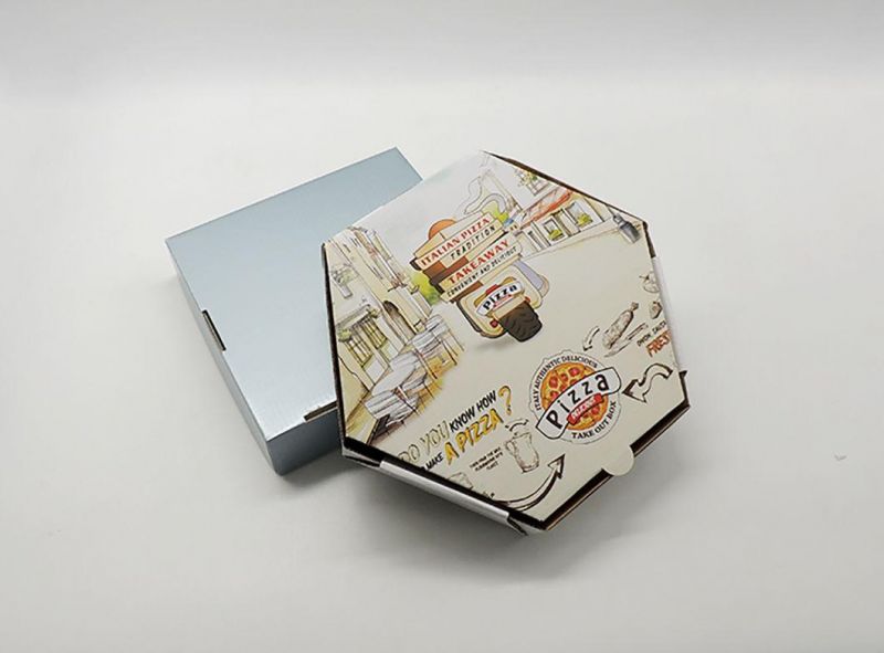Biodegradable Disposable Hexagon Paper Pizza Box Wholesale
