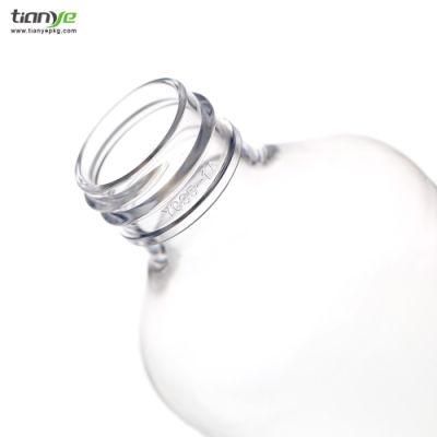 280 Ml Transparent Cylinder with Slant Shoulder Pet Essence Bottle