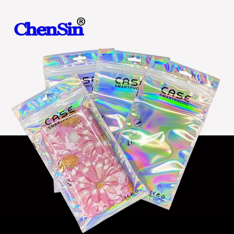 Case Plastic Pouch with Zip Hologram Phone Cover packaging Bags