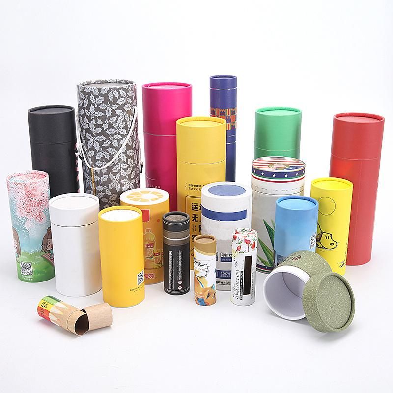 Custom Print Cylinder Container Cardboard Kraft Paper Tube Packaging for Vape Carts