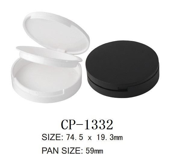 Simple Style Round Plastic Powder Compact Container