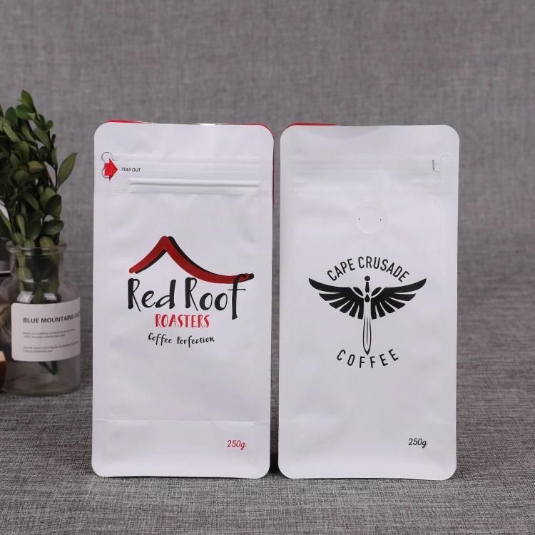 Aluminum Foil Coffee Bags with Valve Resealable Coffee Bean Packaging Bag