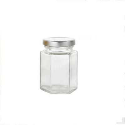 100ml Hexagon 3oz Empty Jam Food Storage Honey Glass Jar Glass Container