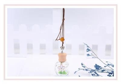 15ml Hanging Fragrance Bottle Car Perfume Diffuser Wood Cap Air Freshener Ornament Pendant