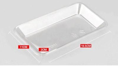 Disposable biodegradable transparent plastic food tray clear fruit blister packaging tray