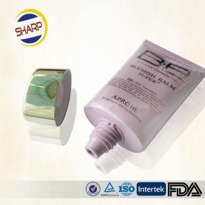 Laminated Flat Oval Bb Cream Tube with Gold-Planted Screw Cap