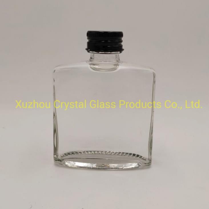 Empty 100ml Clear Square-Shaped Mini Glass Wine Bottles