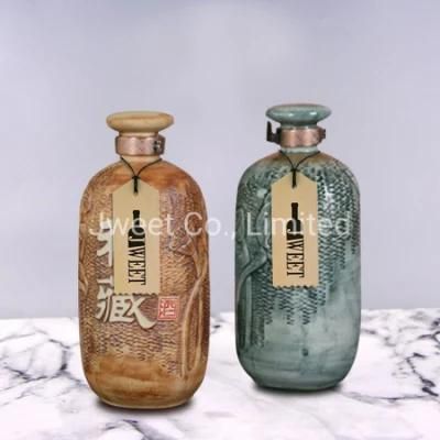 Custom Ceramic Bottle for Wine Tequila Gin Spirit 750ml