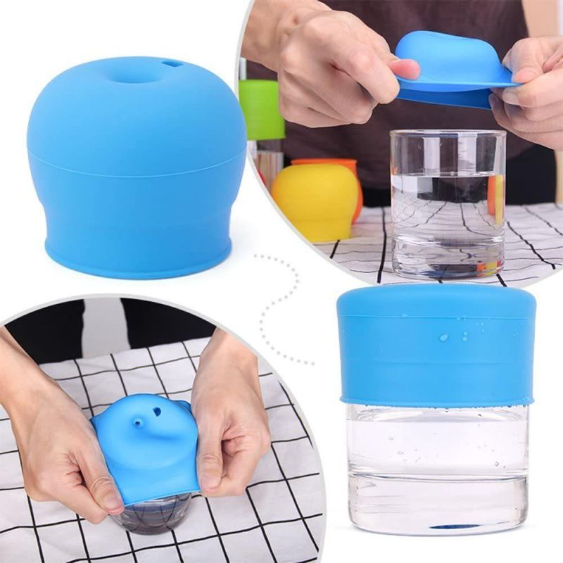Silicone Sippy Lids Silicone Spout Makes Cup Into Spill-Proof Sippy Cup for Babies and Toddlers