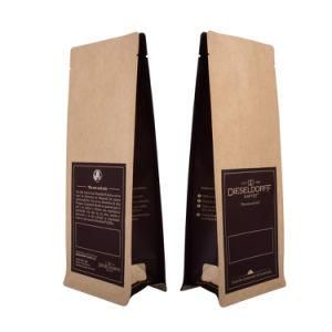 Custom Printed Kraft Paper Packaging Bag Zip Lock Coffee Tea Snack Food Packing Bag with Logo