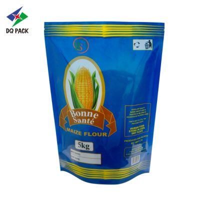 Dq Pack Commercial Printing Company China Kraft Paper Stand up Pouch with Ziplock for Mask
