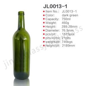 750 Ml Most Common and Popular Wine Bottle Design