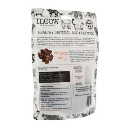 Resealable 8 Oz White Printed Stand up Pouch for Dog Treats Pet Food
