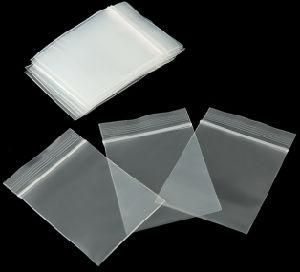 Custom Recycled Clear Plastic LDPE Polybag Zip Lock Bag with White Line