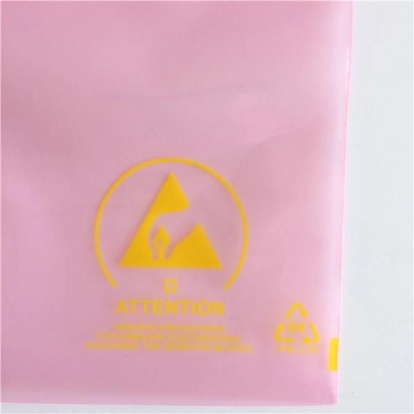 LDPE Pink Antistatic Ziplock Bag