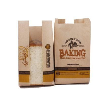 Food Packaging Bakery Baking Baguette Paper Bread Bags with Window