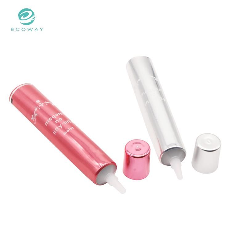 Customized Needle Nose Applicator Aluminum Plastic Cosmetic Eyes Cream Tube Pommade with Colorful Plating Cap