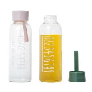 Wholesale Customized Styles Glass Drinking Bottles 500ml for Children Takeaway Milk Beverage Glass Packaging