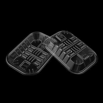 Customized eco-friendly disposable supermarket plastic blister packing food fruit tray PET black plastic meat trays