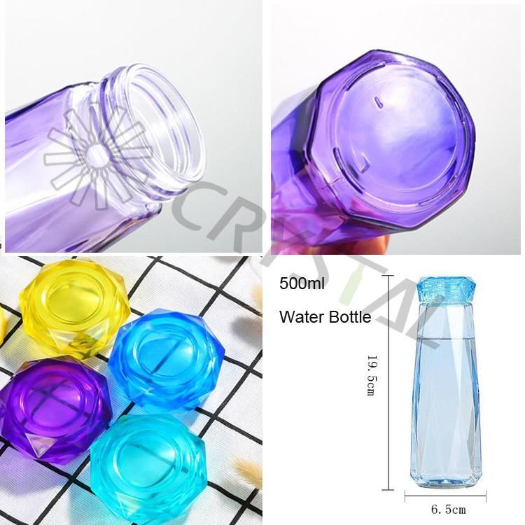 Wholesale Cheap Gifts Glass Drinking Water Bottle with Diamond Lid