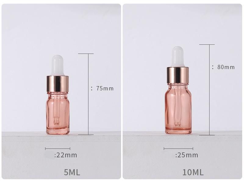 Wholesale 5ml-100ml Rose Gold Dropper Bottle Glass Essential Oil Bottle with Dropper