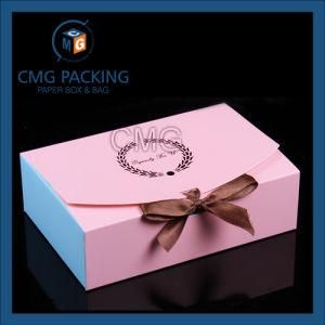 Logo Printed Pink Color Sweet Cake Box (CMG-cake box-024)