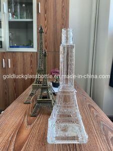Eiffel Tower Shaped Wine/Liquor/Spirit Glass Bottle for Whiskey/Whisky/Brandy/Vodka