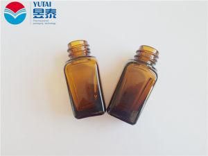 Square Essential Oil Amber Glass Bottle with Dropper