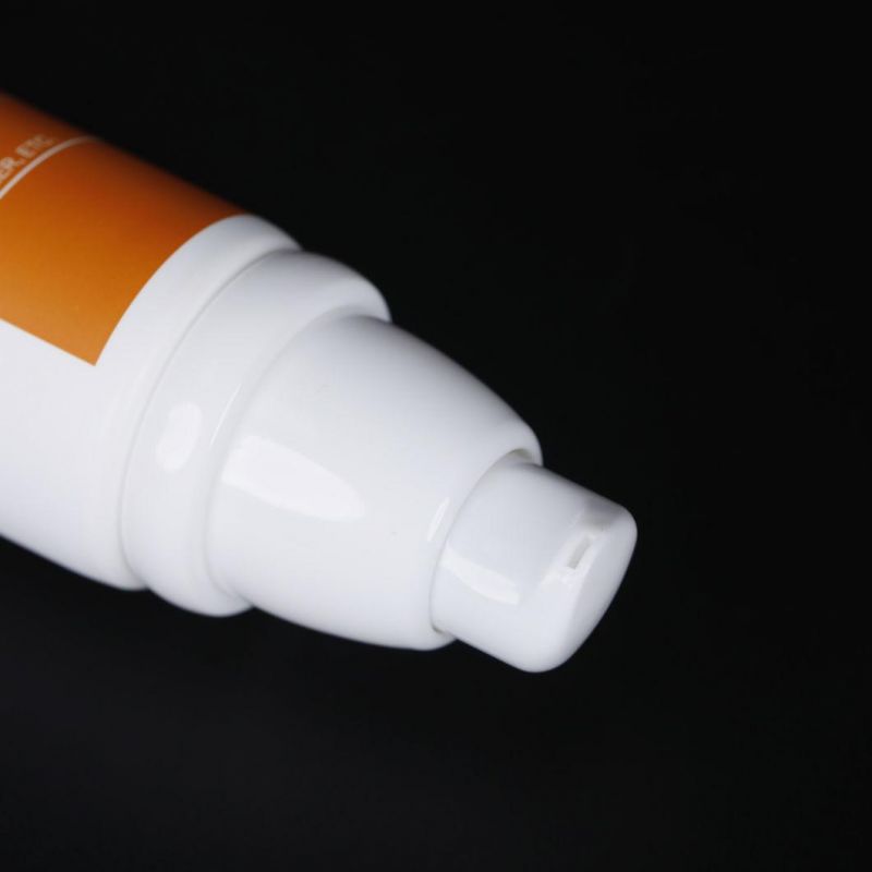 White PE Plastic Cosmetic Printing Tube with Flip Top Cover Plastic Packaging