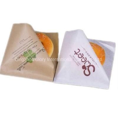 Greaseproof Sandwich Food Packaging Bags with Two Sides Open