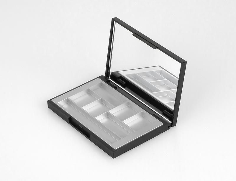 China Factory Customize 2 Hole 4 Hole Black Makeup Palette Paper Packaging Box Eye Shadow Case From