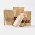 High Quality Frosted Self-Supporting Kraft Paper Windowed Food Packaging Bag