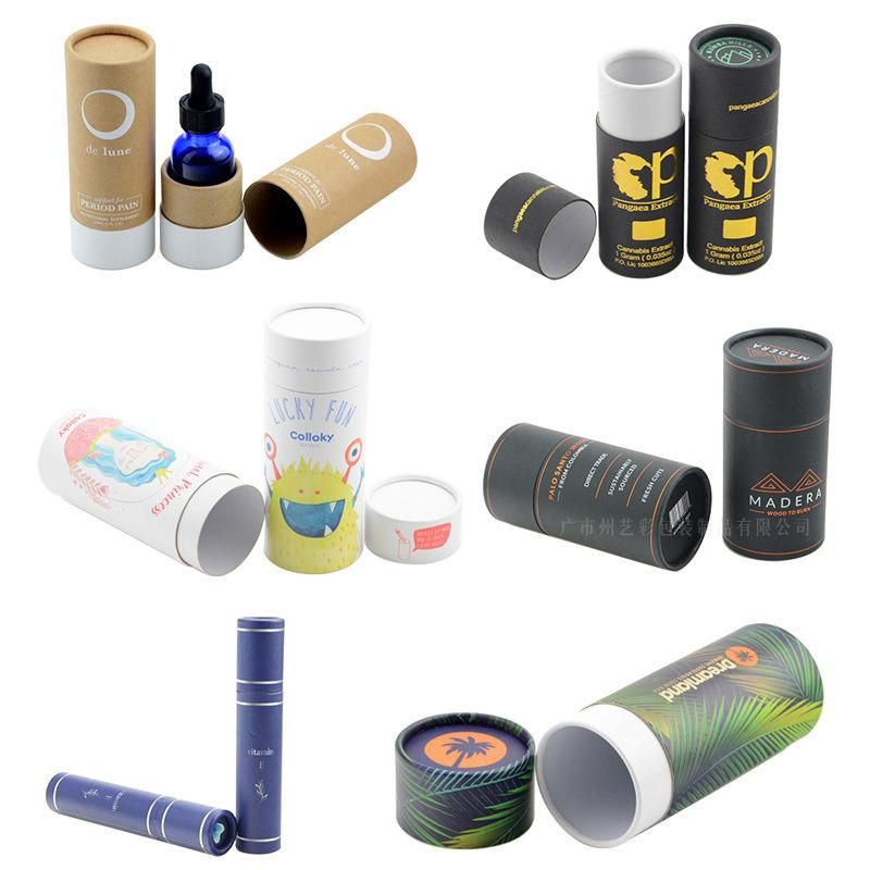 Eco Friendly Custom Design Kraft Paper Cardboard Lip Balm Tube Deodorant Container