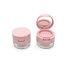 3G 5g Pink Makeup Packaging Custom Logo Plastic Empty Round Transparent Loose Powder Jar with Sifter and Puff
